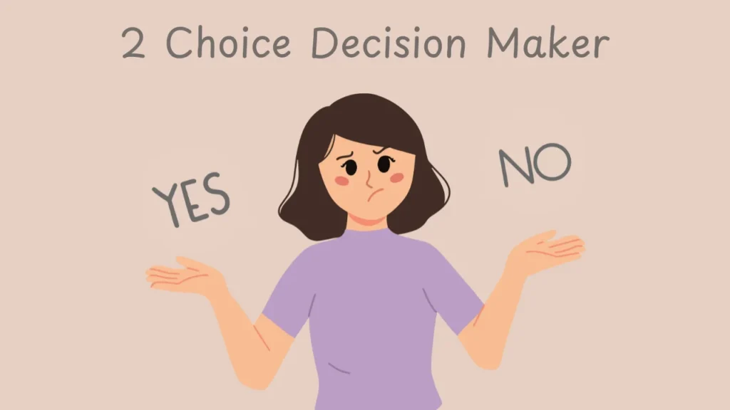 A girl Having Two Choices Yes or No For Decision Making